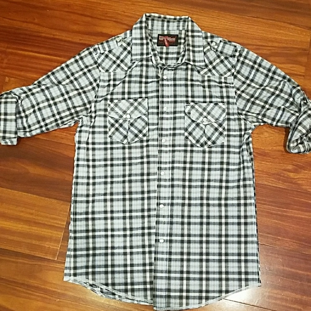 double pocket no retreat button down shirt